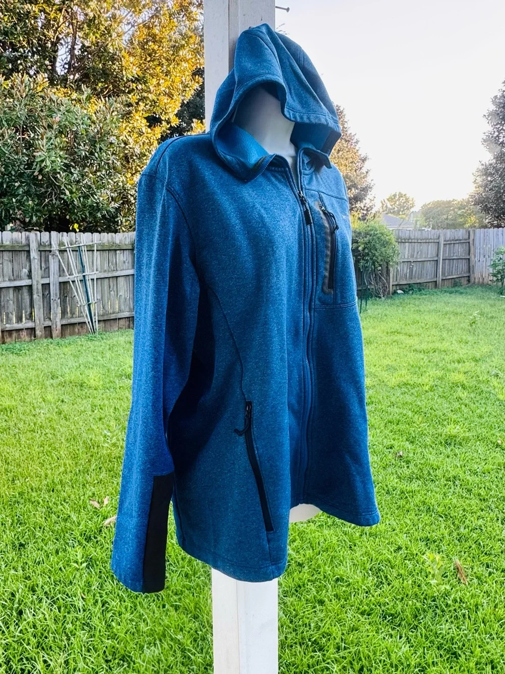 THE NORTHFACE Canyon Land Men's Royal Blue Full‑Zip Hooded Performance Jacket